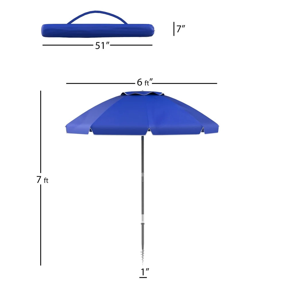 7-Foot Portable Beach Umbrella