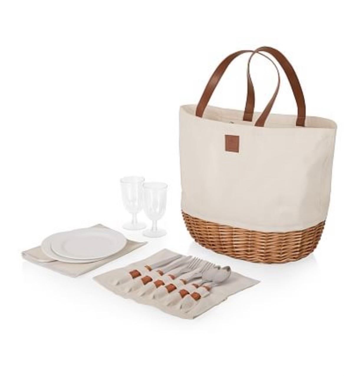 Canvas Picnic Tote For 2